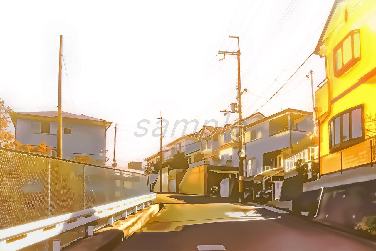 サンプル画像3:郊外の町(Re；creating_world) [d_234576]