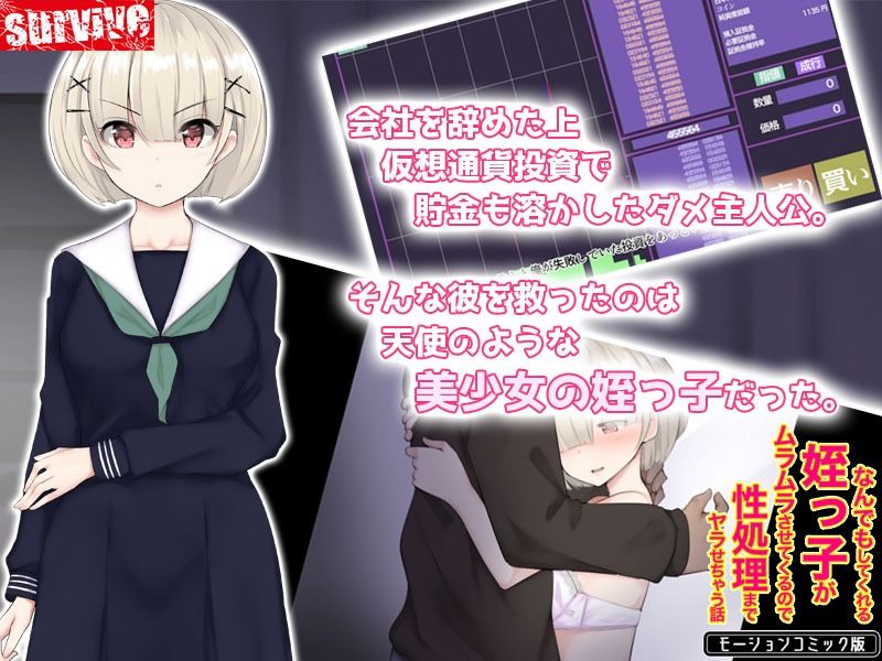 サンプル画像1:なんでもしてくれる姪っ子がムラムラさせてくるので性処理までヤラせちゃう話 モーションコミック版(survive) [d_235597]