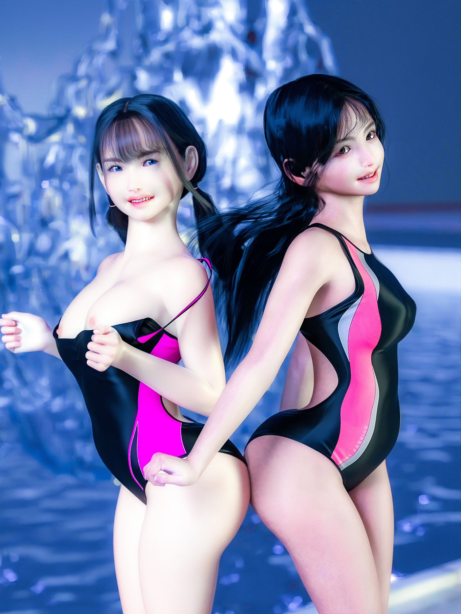 サンプル画像2:全裸海水浴6(かすみんティー) [d_236309]