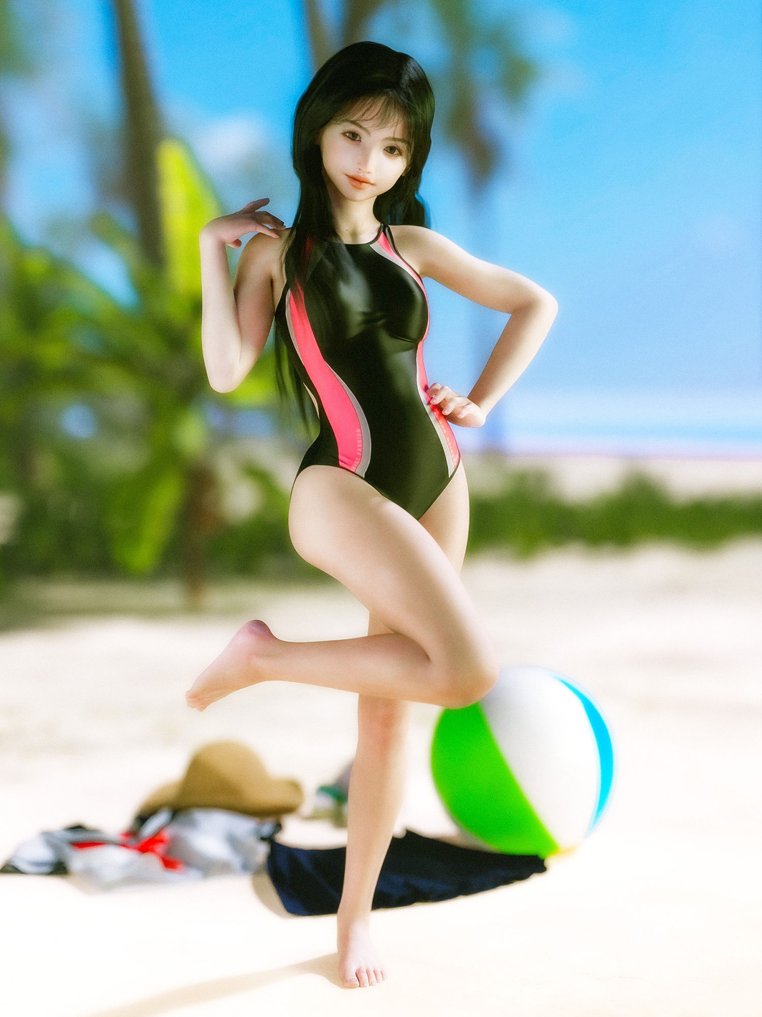 サンプル画像6:全裸海水浴6(かすみんティー) [d_236309]