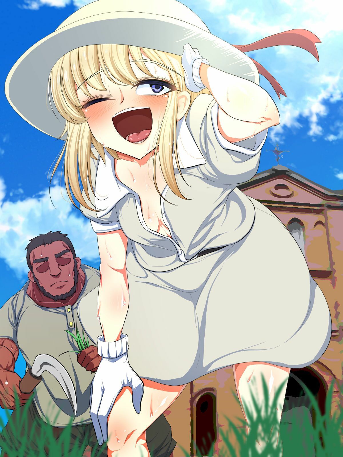 サンプル画像1:天使みたいな変態淫乱シスター達♂とイチャラブ〇ックス！(アカガイ) [d_238387]