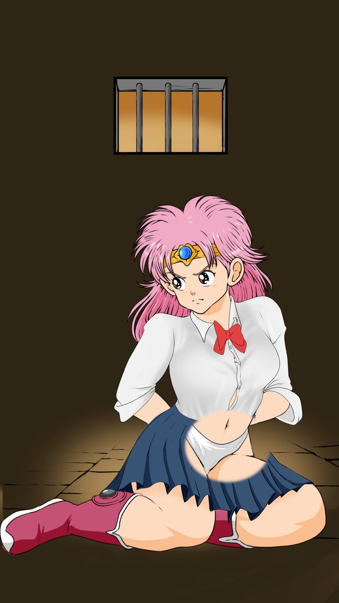 サンプル画像3:ドラ●●クエ●トダ●の大冒険●ァム触手に縛られ下着をめくり上げられる差分アニメ＆コスチューム差分(2次透け) [d_238694]