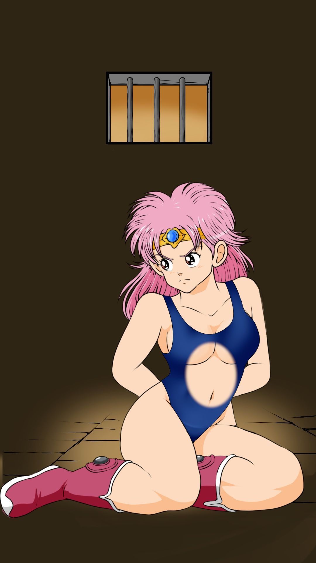 サンプル画像4:ドラ●●クエ●トダ●の大冒険●ァム触手に縛られ下着をめくり上げられる差分アニメ＆コスチューム差分(2次透け) [d_238694]