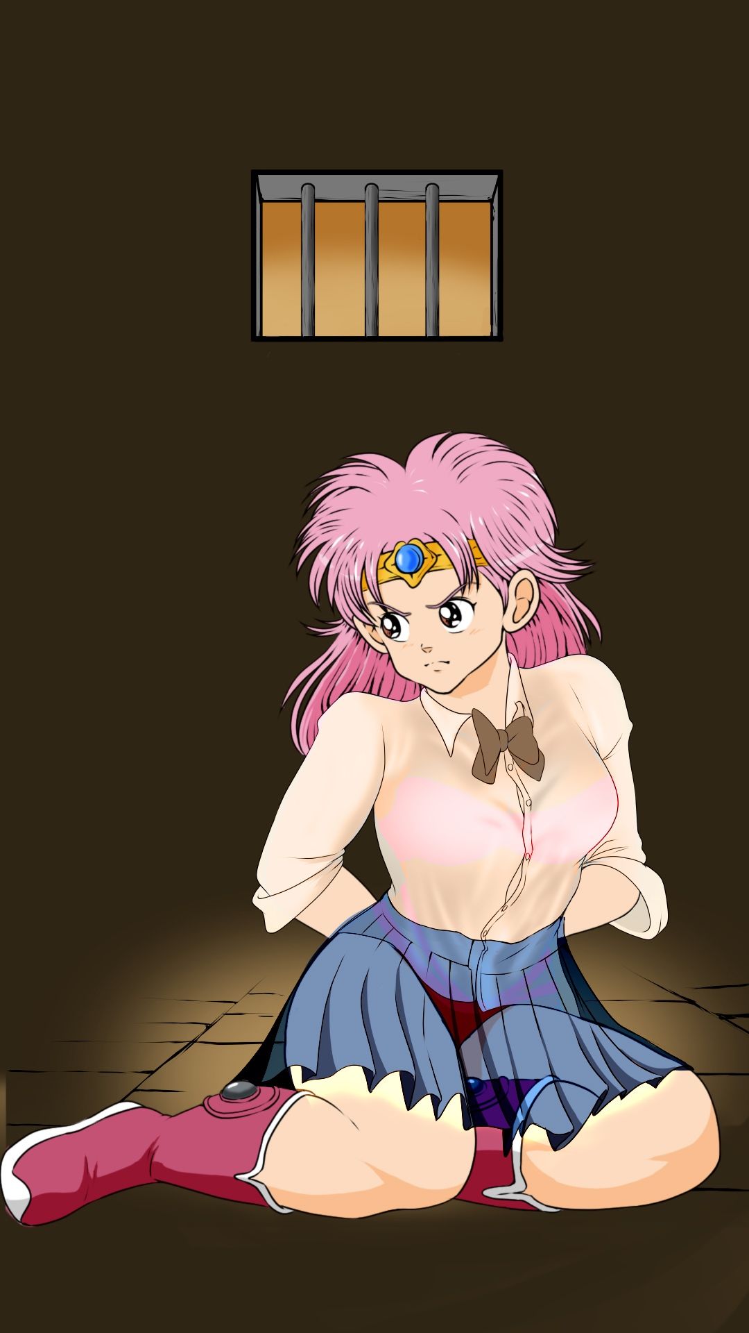 サンプル画像5:ドラ●●クエ●トダ●の大冒険●ァム触手に縛られ下着をめくり上げられる差分アニメ＆コスチューム差分(2次透け) [d_238694]