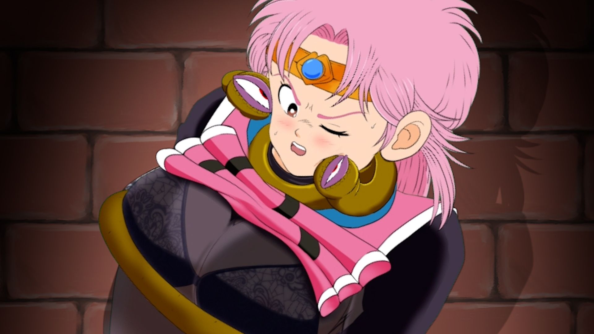 サンプル画像6:ドラ●●クエ●トダ●の大冒険●ァム触手に縛られ下着をめくり上げられる差分アニメ＆コスチューム差分(2次透け) [d_238694]