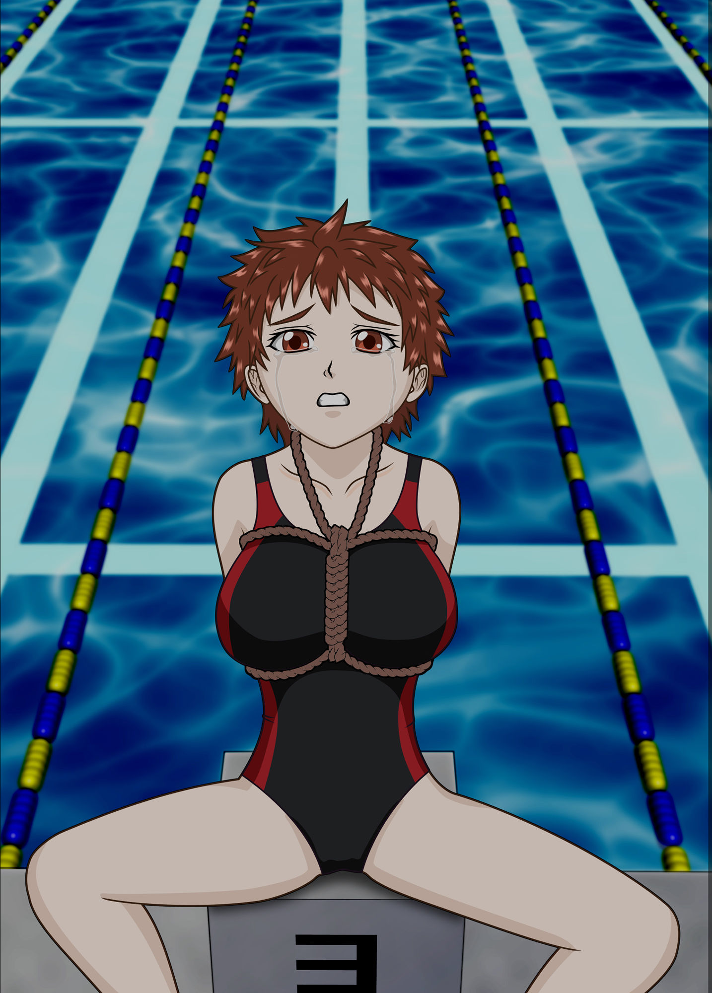 サンプル画像1:卑小で卑屈な奴らの卑劣で卑猥な行為 〜水泳部編 第一章〜(隠縁) [d_239296]