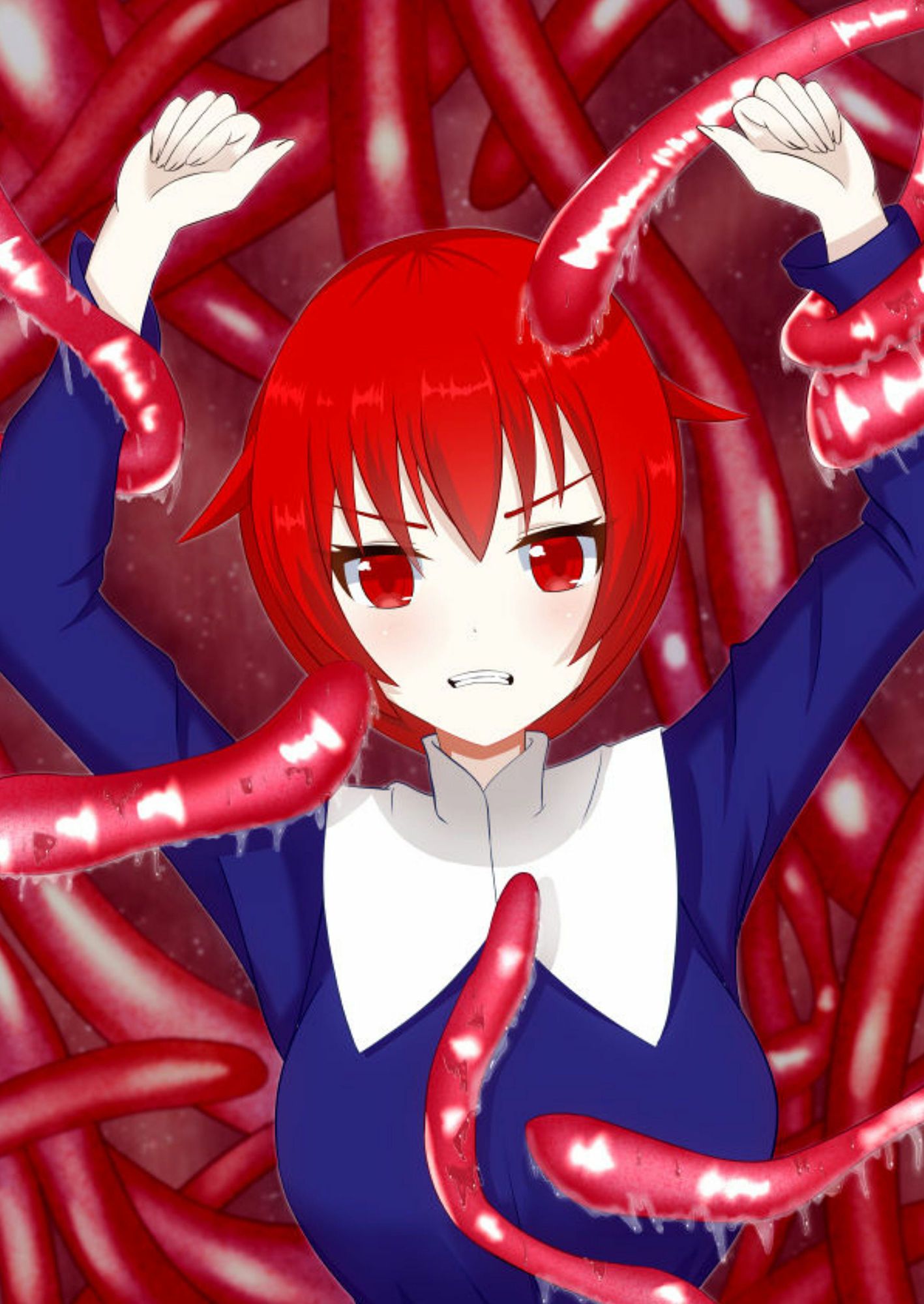 サンプル画像1:触手と戯れるうちの子さんまとめ2020(ゆずきの小部屋) [d_240946]