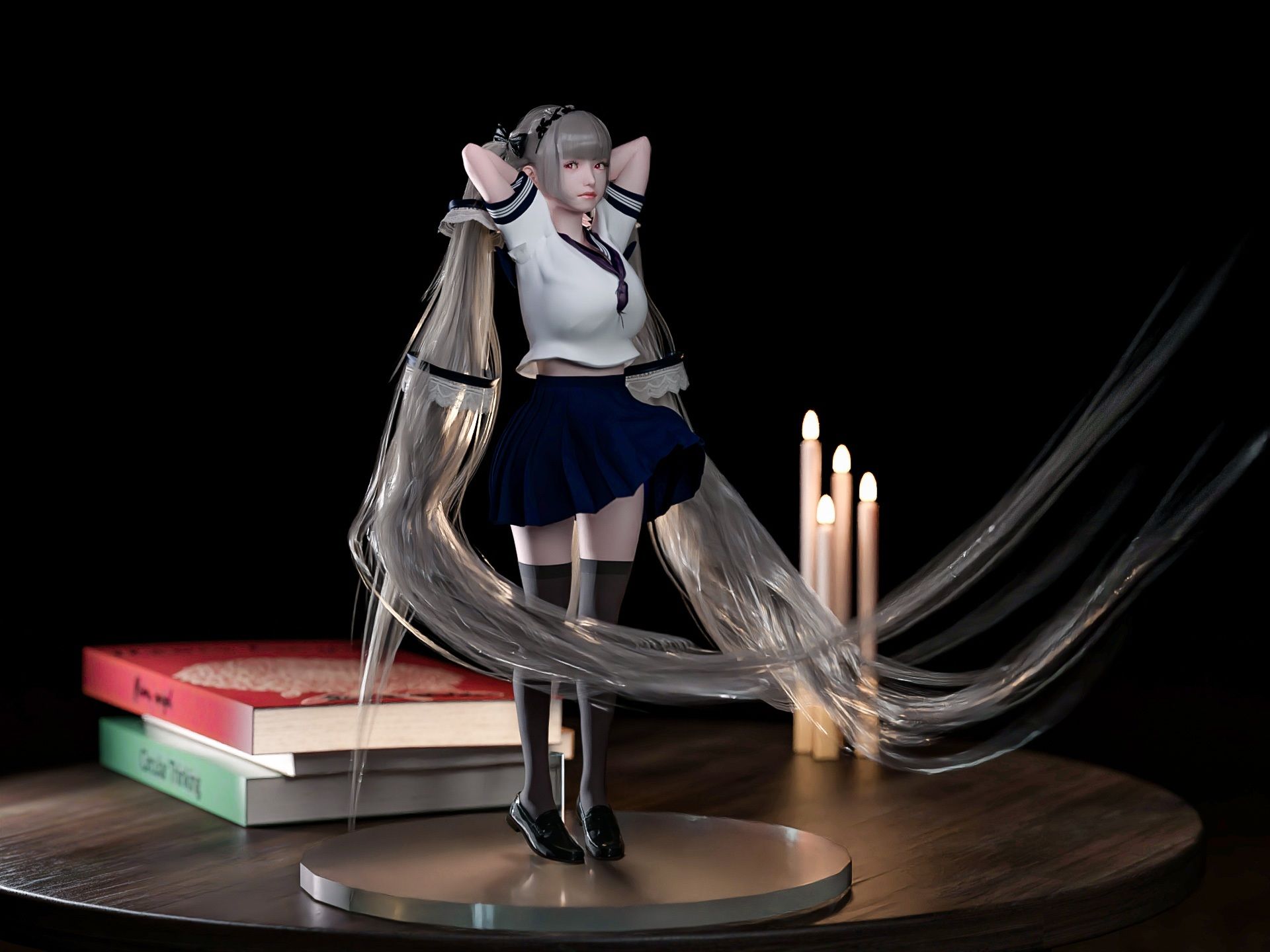 サンプル画像3:スーパーロングツインテールが可愛い爆乳ロイヤルレディの3DCG集5(YHP) [d_241156]