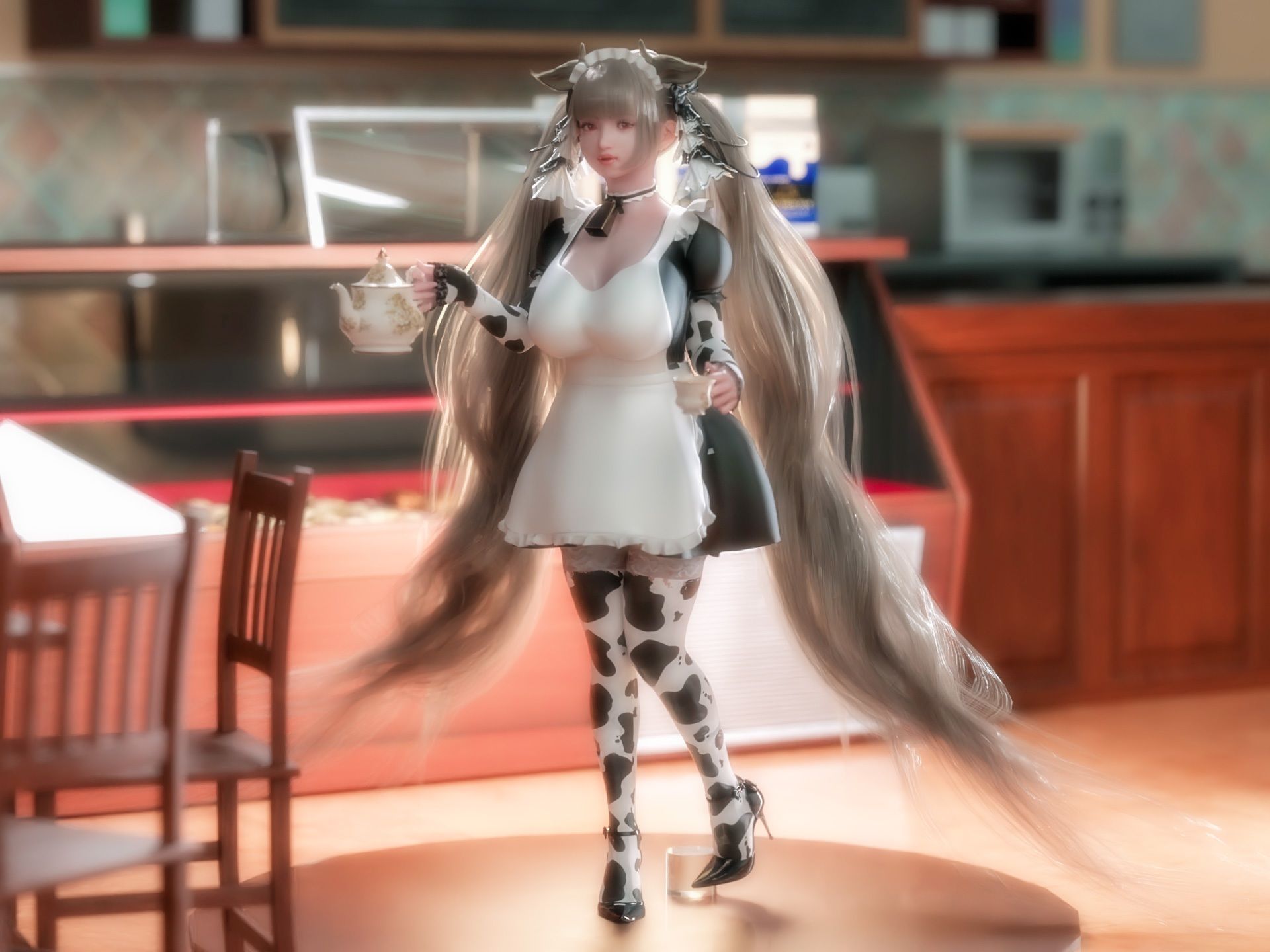 サンプル画像2:フォーミダブル牧場では爆乳牛娘がパイズリと搾りたての母乳でロイヤルミルクティーを飲ませてくれる2(YHP) [d_243665]