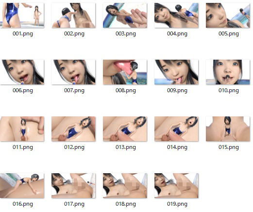 サンプル画像4:巨大男の娘のおもちゃにされたスク水男の娘(ハードコア001) [d_244003]