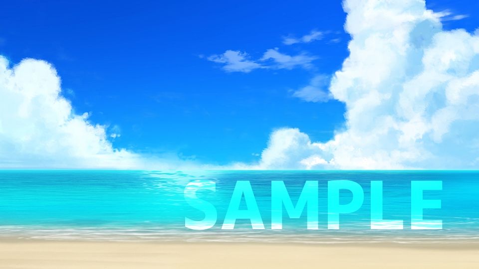背景フリー素材『夏・海・夏空』