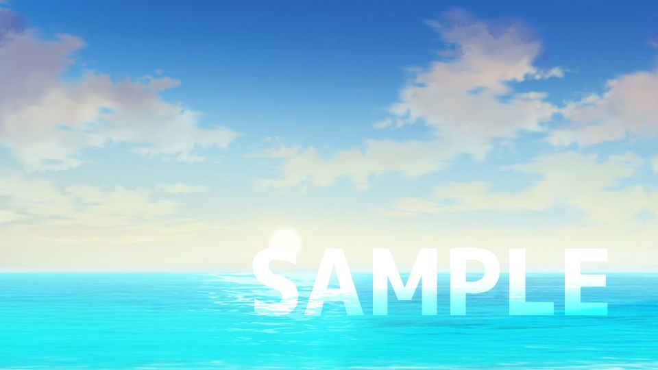 背景フリー素材『夏・海・夏空』
