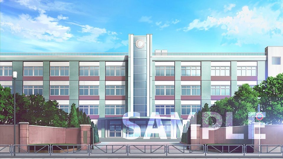 背景フリー素材『学校』