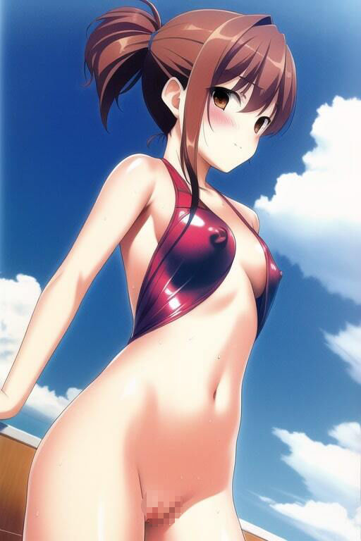 サンプル画像1:ポニーテールと水着(夢海ルナ) [d_244339]