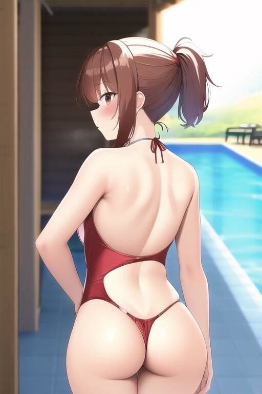 サンプル画像2:ポニーテールと水着(夢海ルナ) [d_244339]