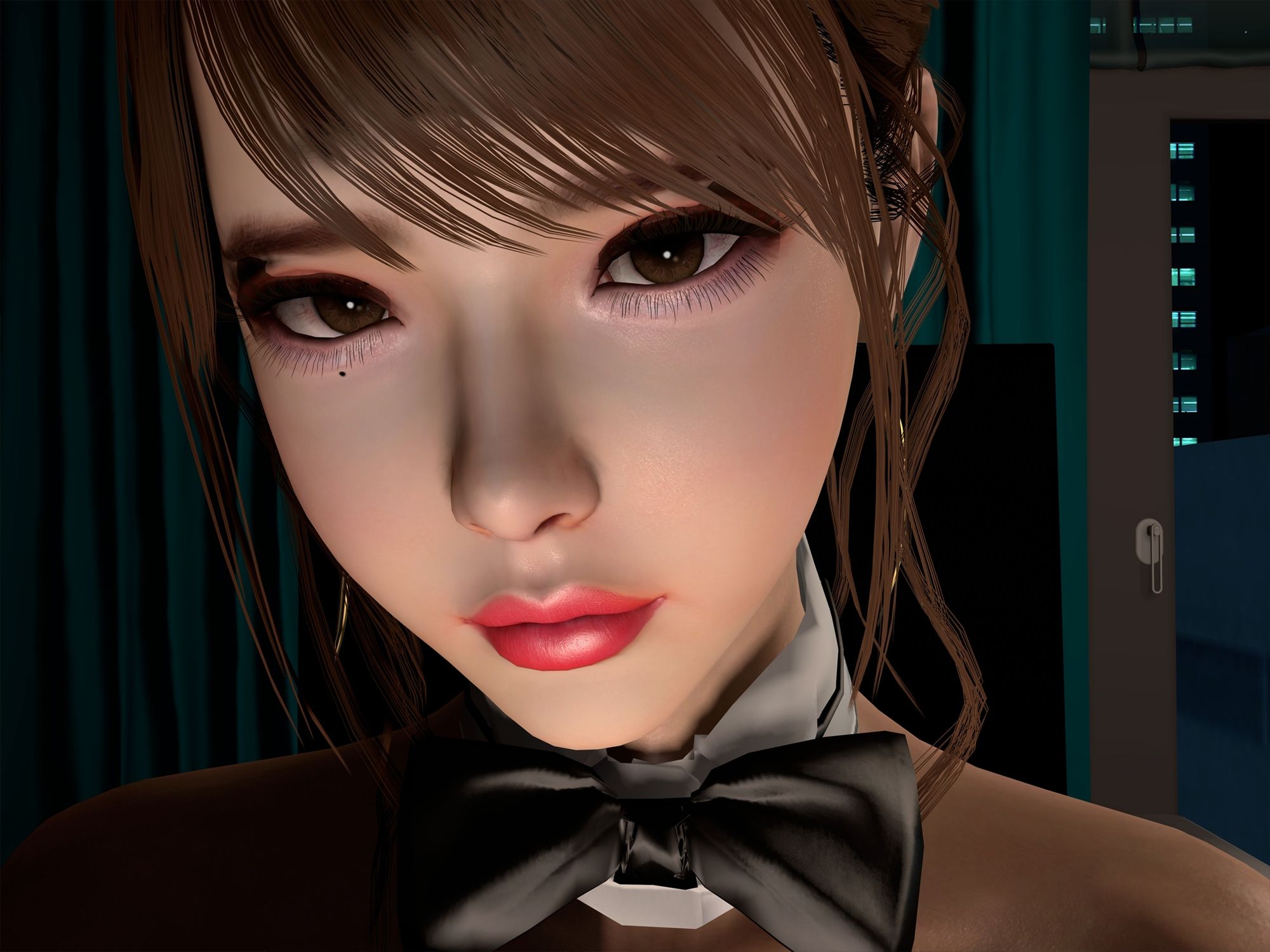 サンプル画像3:韓国メイクのバニーガールの3DCGアニメーション （3D動画）(Celestial) [d_244458]