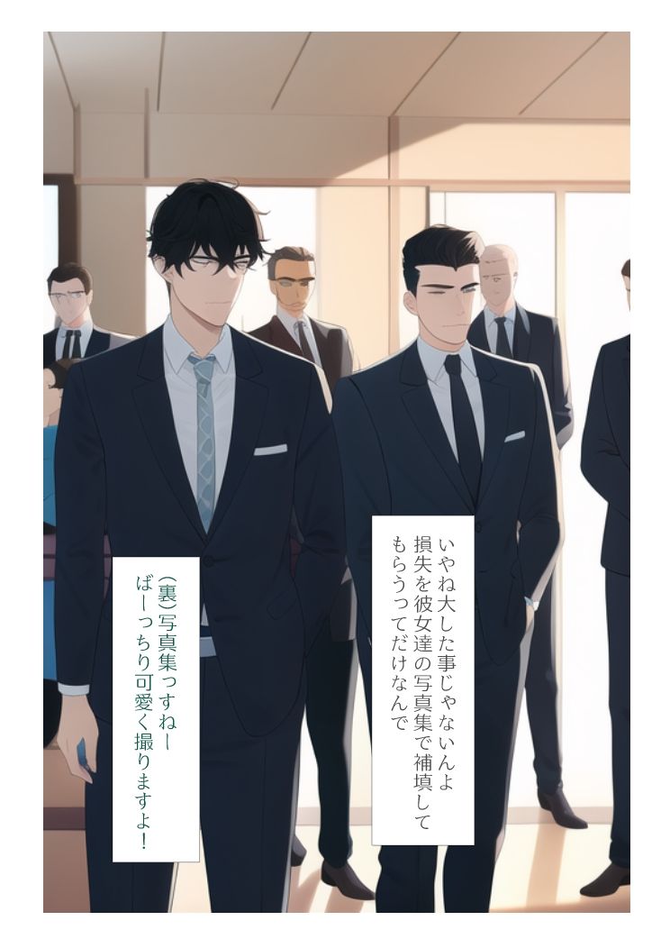 サンプル画像2:［AI生成イラストCG集］やらかし黒髪アイドル街中引き回し露出CG集(しそ) [d_244744]