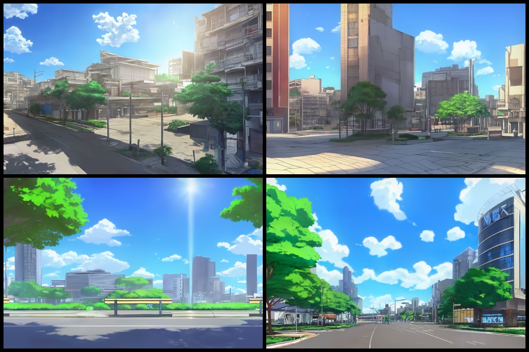 サンプル画像5:フリー背景素材集「都会風景と公園 1」超高精細ビュー(Re；creating_world) [d_244753]