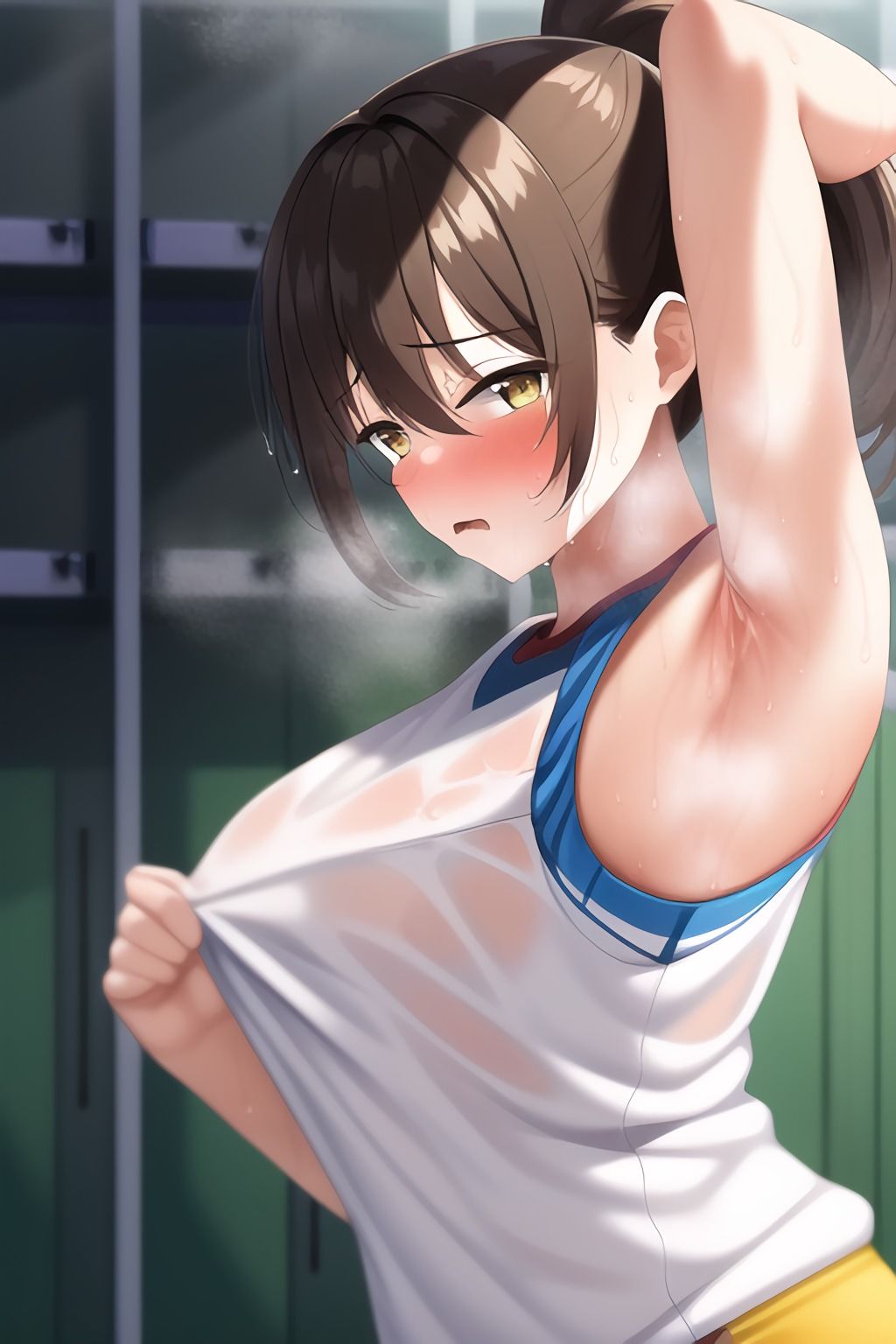 サンプル画像1:運動少女蒸れCG集(デカ唐揚げ弁当) [d_244845]