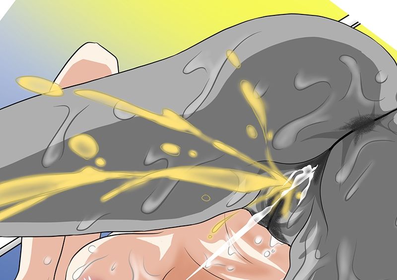 サンプル画像4:汗だく汁だくヨガ少女 〜母乳・お漏らし・愛液・ふたなり射精(精液工房うさこ) [d_244882]