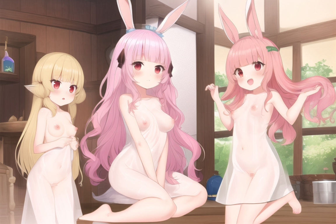 サンプル画像1:エッチなファンタジー世界でうさぎの女の子達と遊ぶCG集(ふぁんらぼ) [d_245145]