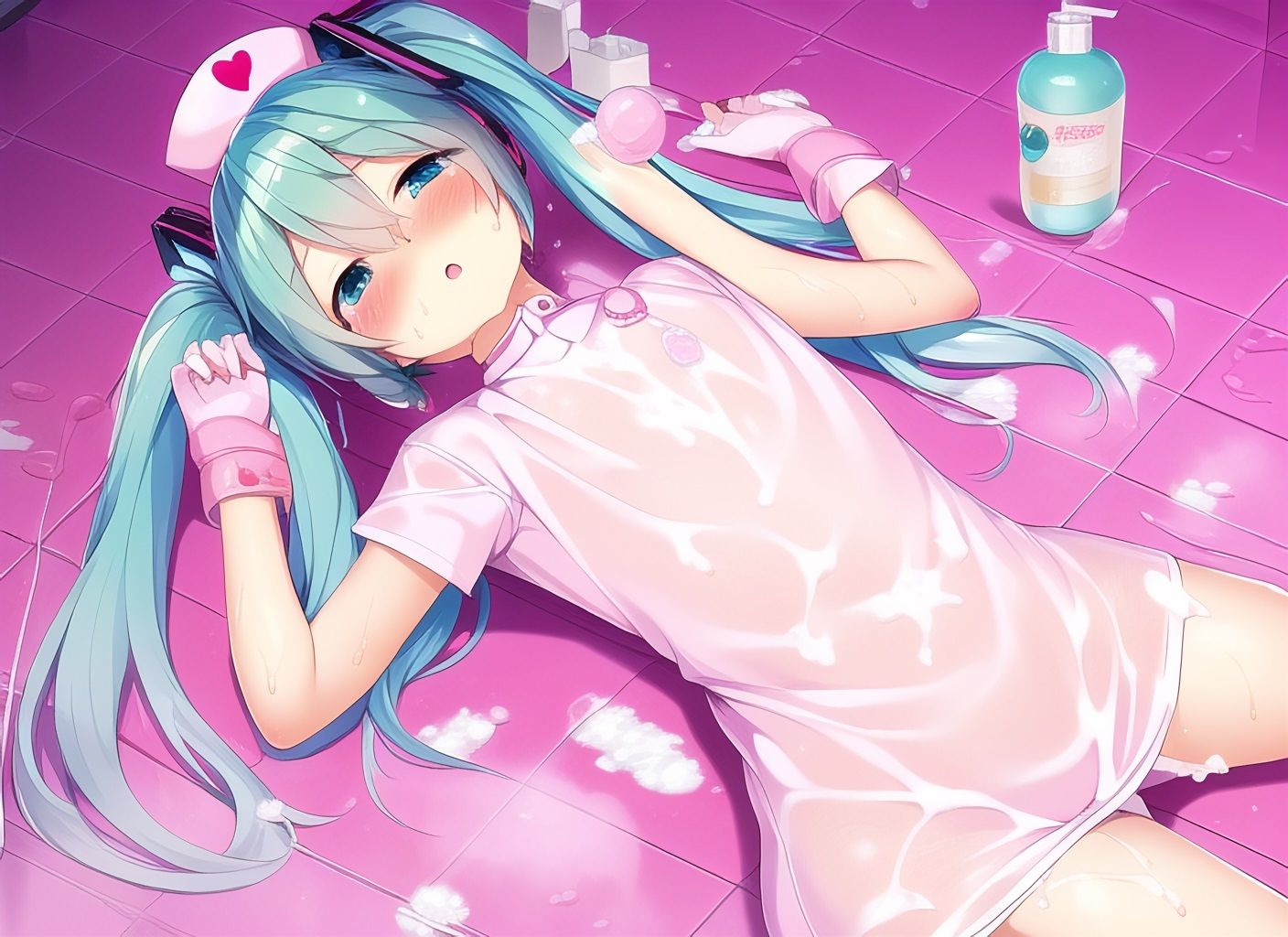 サンプル画像1:ナースな初音ミクとお風呂タイム(Unstable＆Confusion) [d_245385]