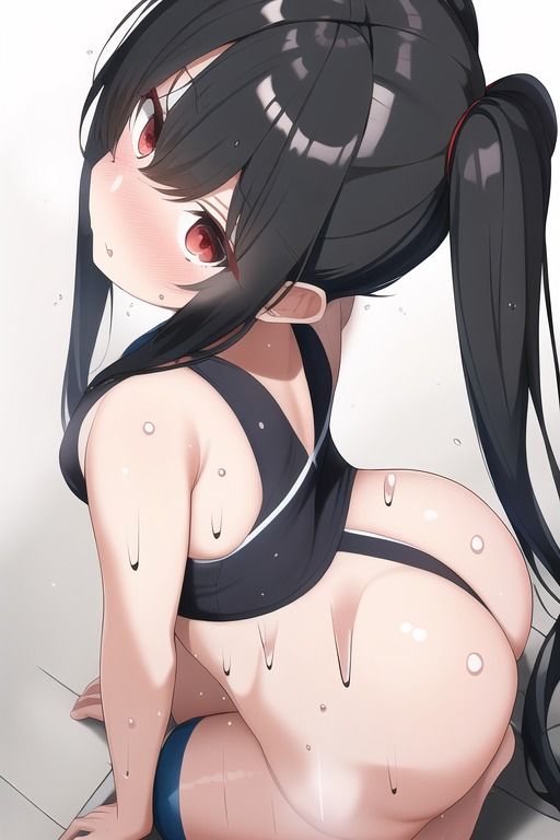 サンプル画像2:黒髪貧乳ツインテ美少女とえっちなお楽しみ［40枚以上］(らみー) [d_245642]