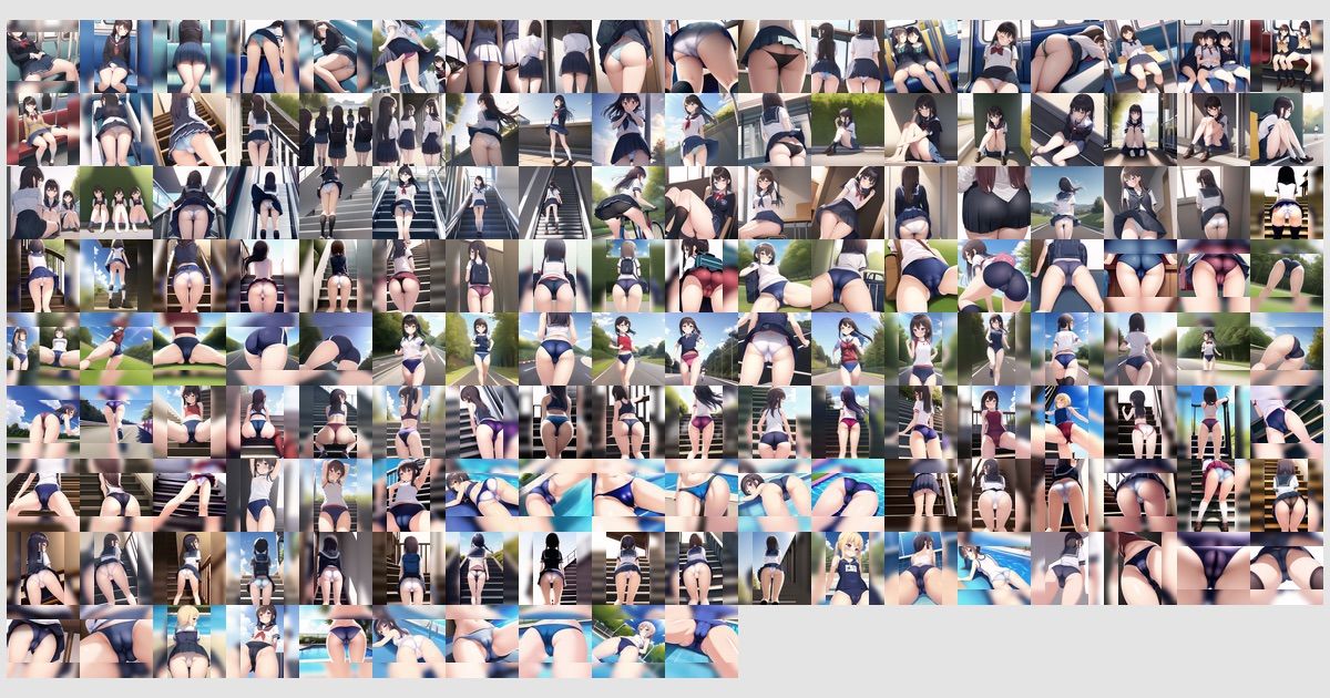 サンプル画像2:下着や食い込みを無意識に見せてしまう女子校生 School girl unconsciously showing underwear or camel toe(AI LOVE AI) [d_245752]