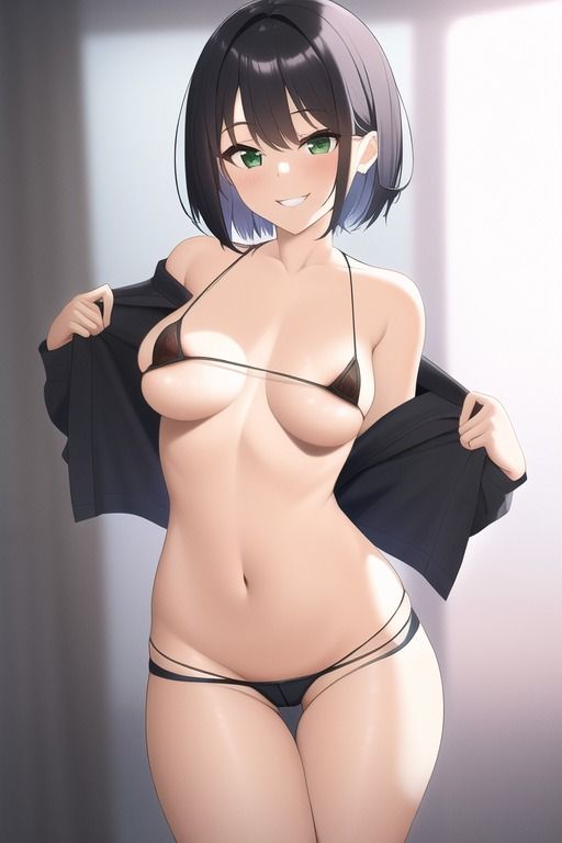 サンプル画像2:黒髪ショートカットの美人な隣人お姉さんとお楽しみえっち［43枚］(らみー) [d_245756]