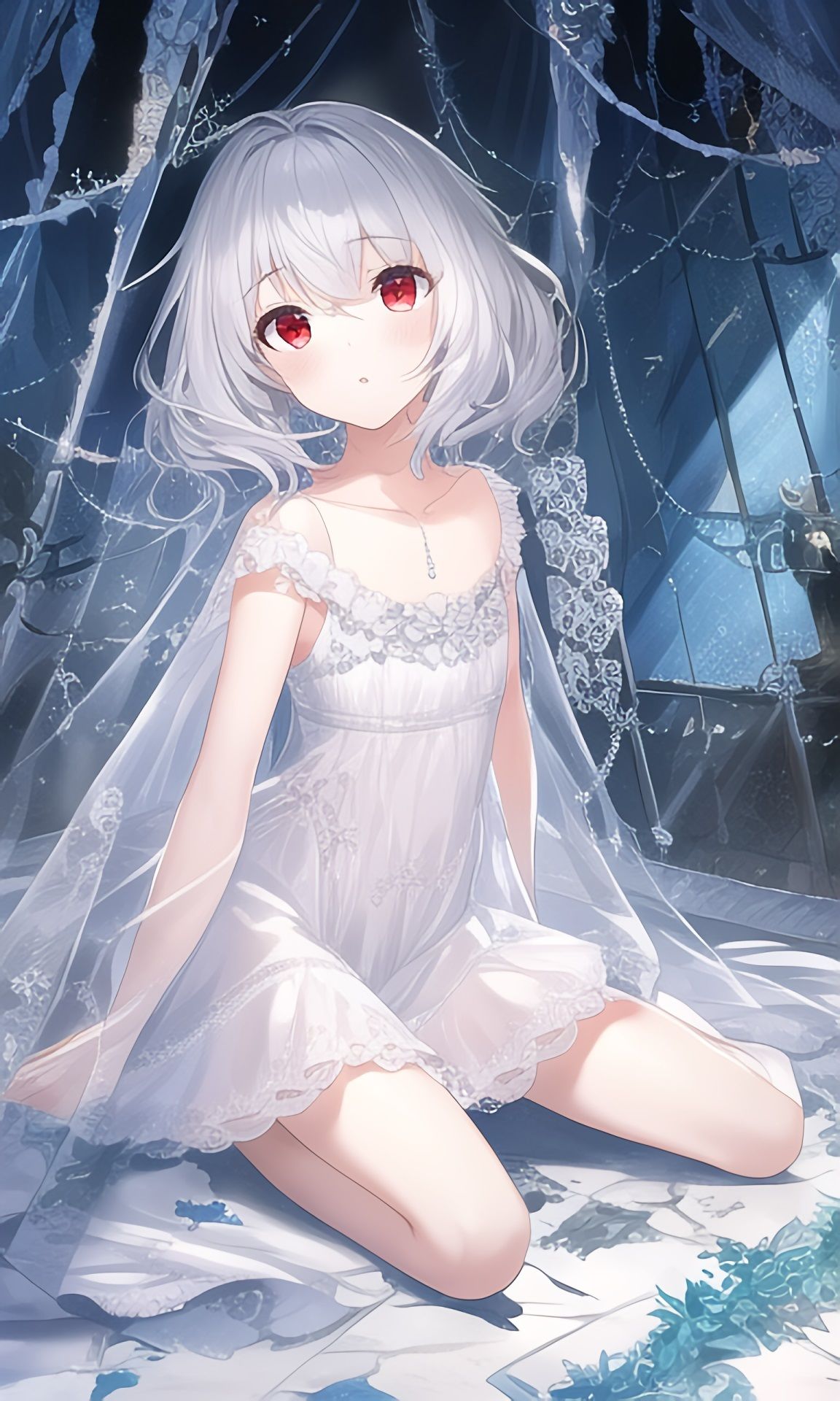 赤目白髪少女つめあわせ