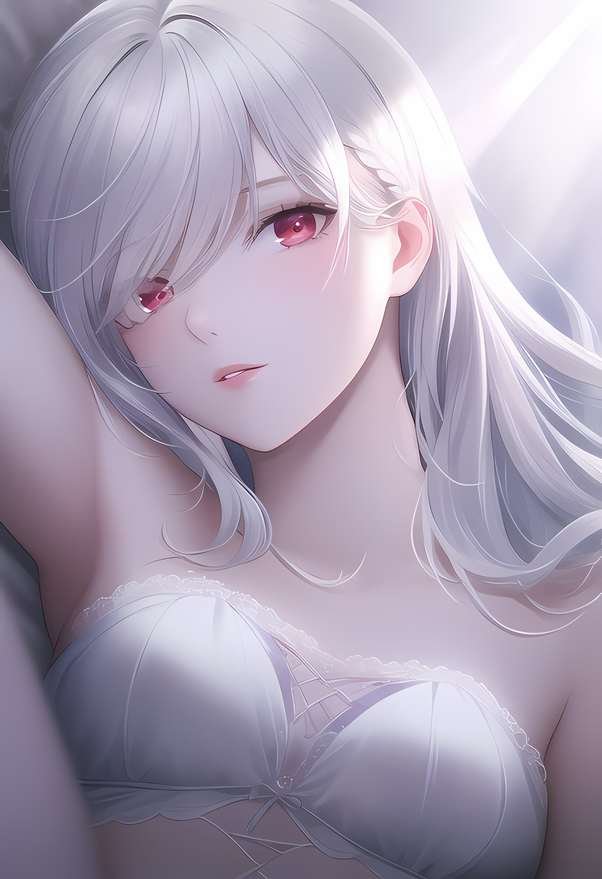 赤目白髪少女つめあわせ