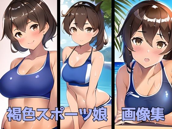 褐色スポーツ娘との海岸デートCG集