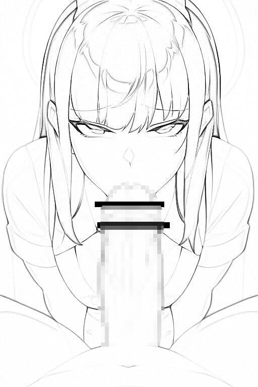 サンプル画像2:フェラチオ少女1(歪) [d_245975]