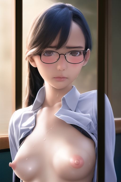 サンプル画像1:メガネ女子〇生のおっぱい露出(みみた産業) [d_246226]