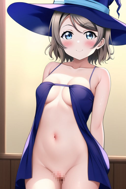 サンプル画像4:ラ○ライブ！サンシャイン！！CG集 渡○曜（魔女コス、シャツ） R-18あり(メンダコ) [d_246309]