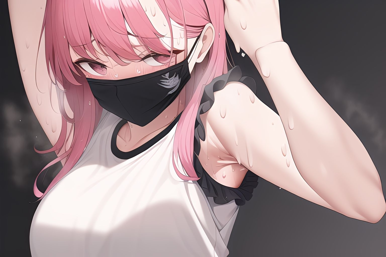 サンプル画像1:脇フェチ ピンク髪＋マスク特化！わきわき詰め合わせ130枚！！(サークルビル) [d_246441]