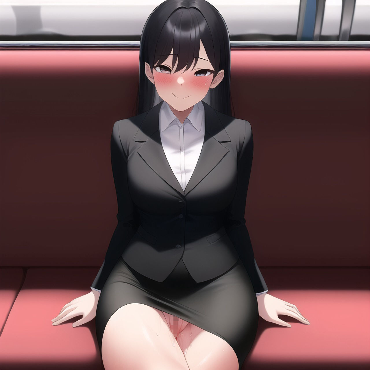 サンプル画像2:電車で俺の前の娘がお〇んこ見せてくる〜OL編〜(りゅんちょん) [d_246548]