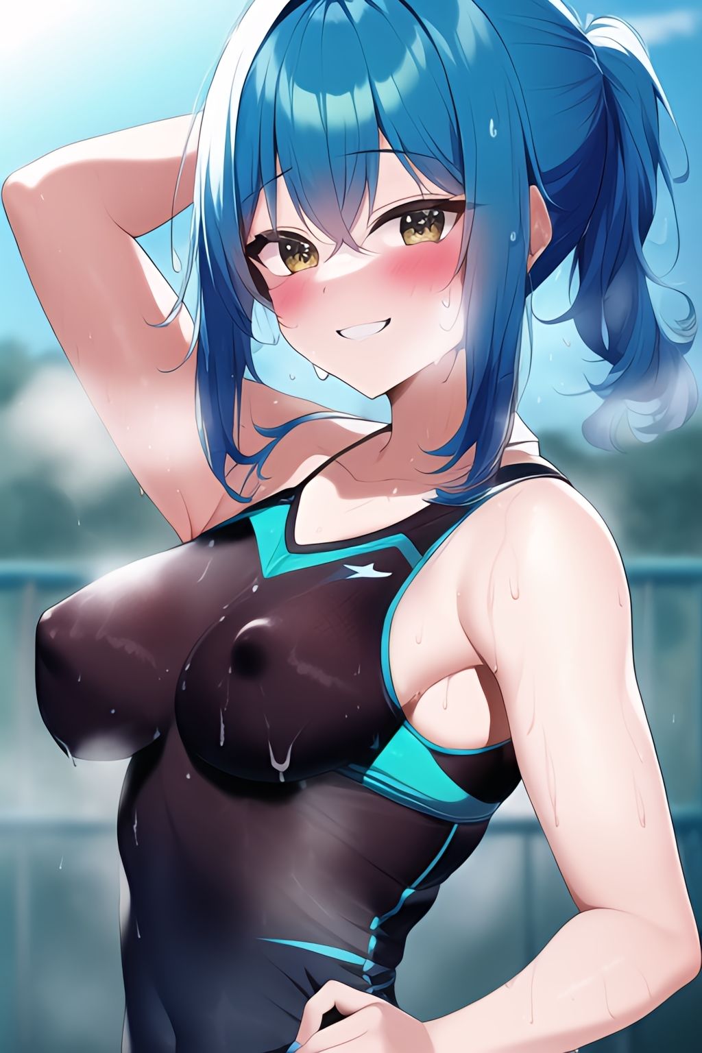 サンプル画像2:脇フェチ 青髪ちゃん特化第2弾！！わきわき詰め合わせ180枚！！(サークルビル) [d_246774]