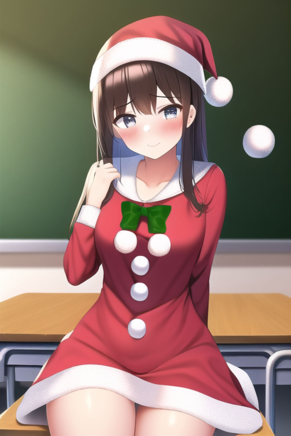 サンプル画像1:サンタ×教室×涙(tears) [d_247052]