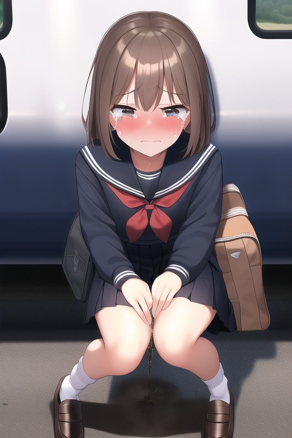 サンプル画像2:電車で俺の前の娘がおしっこ漏らした(りゅんちょん) [d_247272]