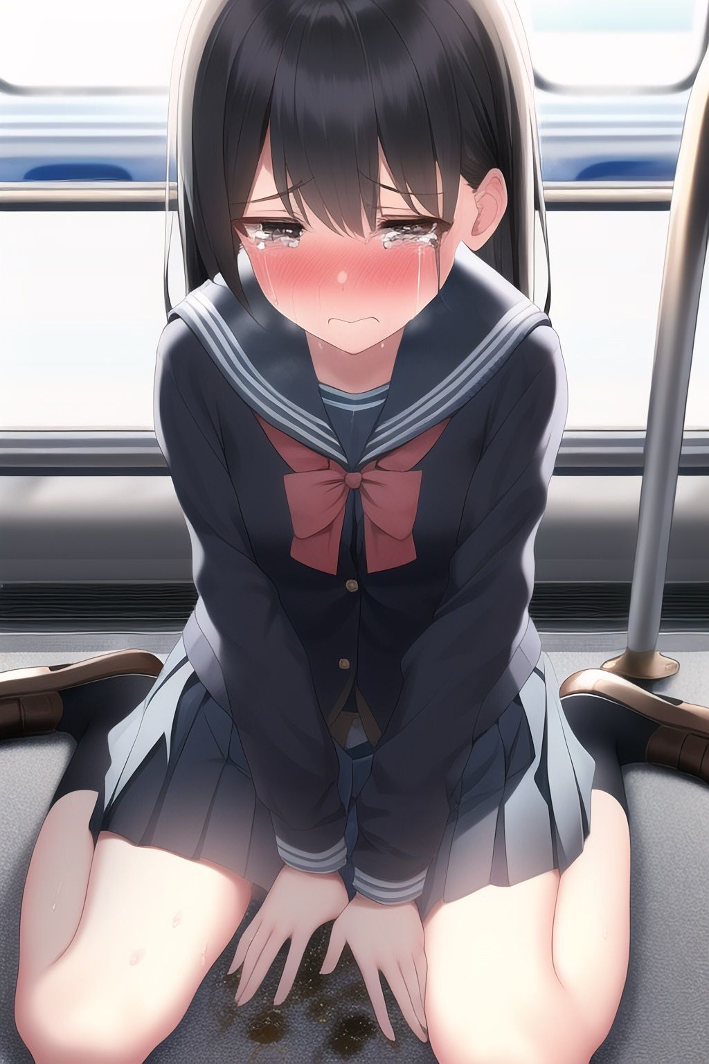 サンプル画像5:電車で俺の前の娘がおしっこ漏らした(りゅんちょん) [d_247272]