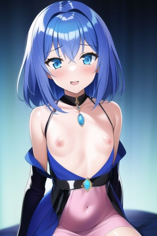 サンプル画像2:あなたとセックスがしたい青髪ドレスっ娘(n) [d_247625]