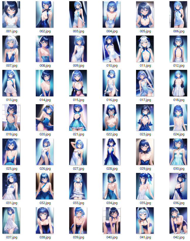 サンプル画像6:あなたとセックスがしたい青髪ドレスっ娘(n) [d_247625]