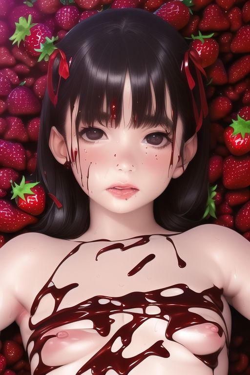 サンプル画像2:チョコまみれの美少女たち(みみた産業) [d_247652]