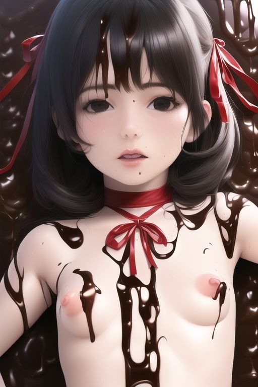 サンプル画像4:チョコまみれの美少女たち(みみた産業) [d_247652]