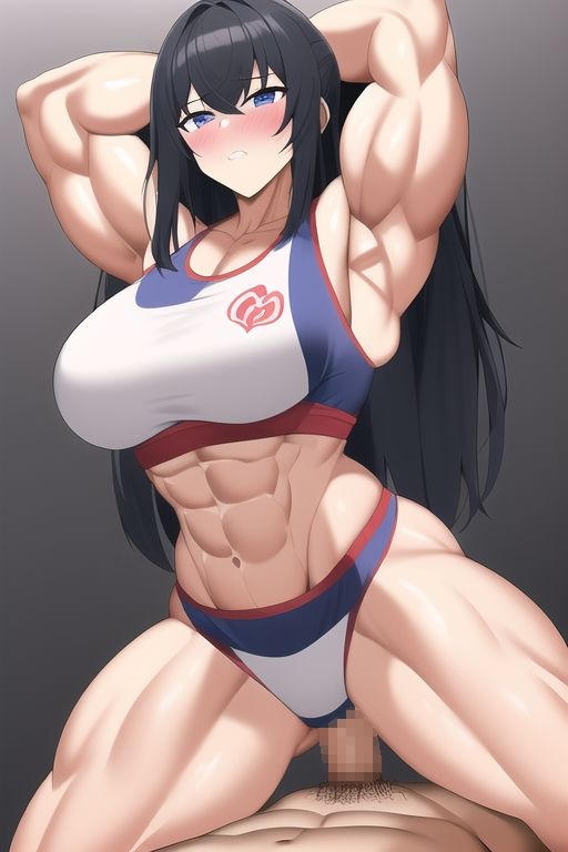 サンプル画像6:敗北筋肉ガール(えーあいあーと) [d_247657]