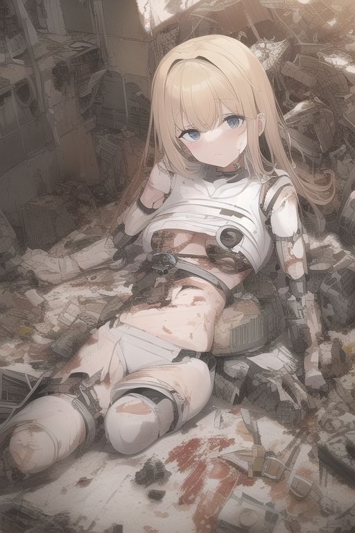 サンプル画像3:機械少女の終焉(えーあいあーと) [d_247663]