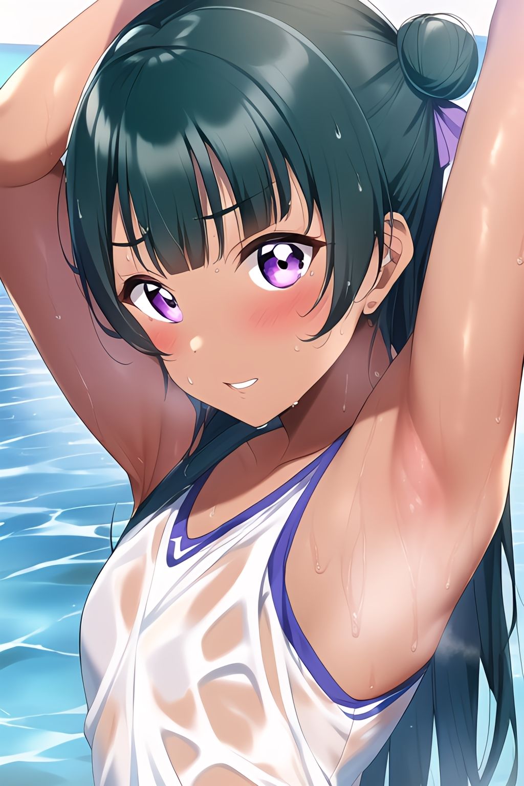 サンプル画像1:ラブラ●ブ！サンシ●イン！よしこちゃん＋脇フェチ＋褐色フェチ！わきわき詰め合わせ100枚！！(サークルビル) [d_247805]