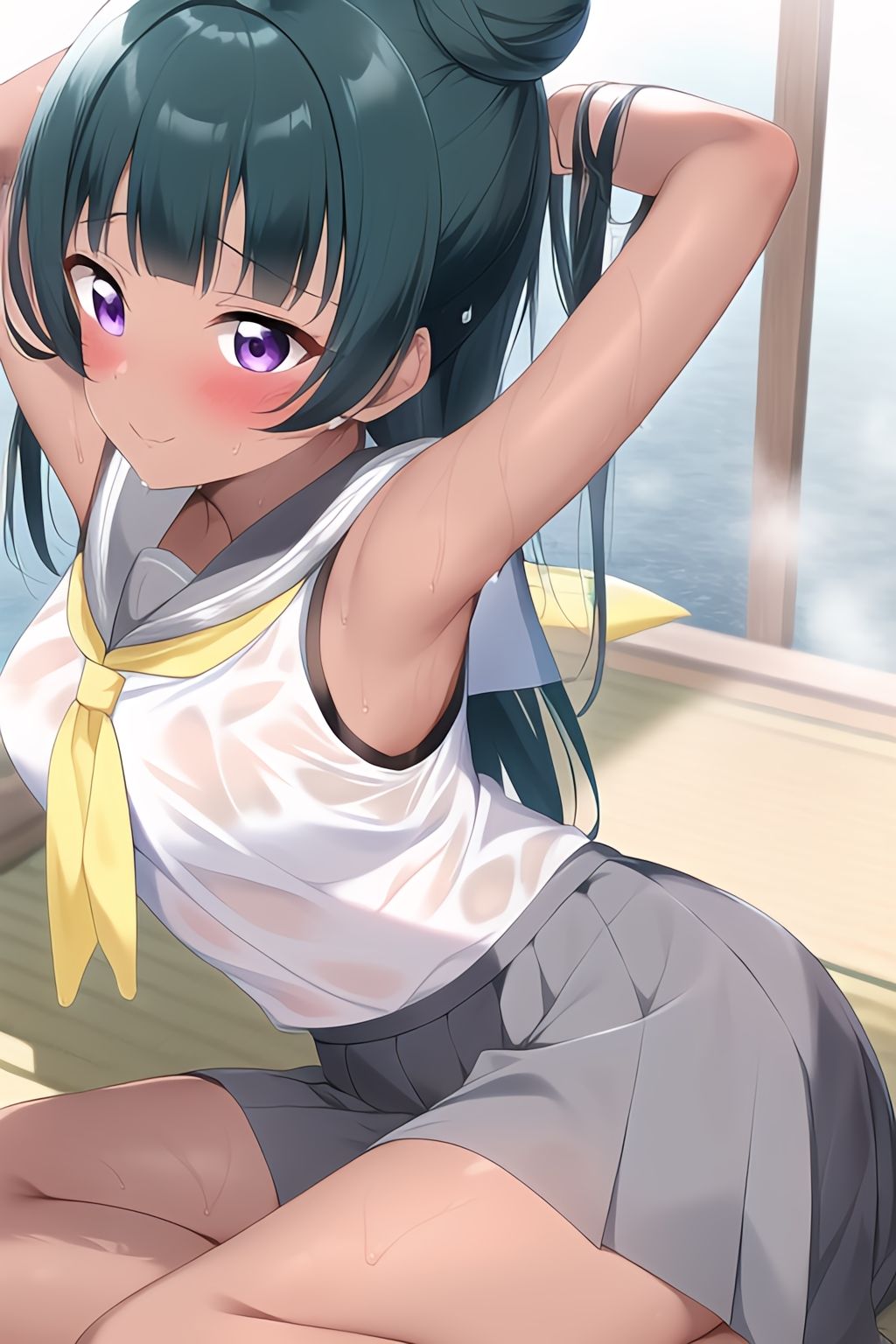 ラブラ●ブ!サンシ●イン!よしこちゃん+脇フェチ+褐色フェチ!わきわき詰め合わせ100枚!!のサンプル画像 6