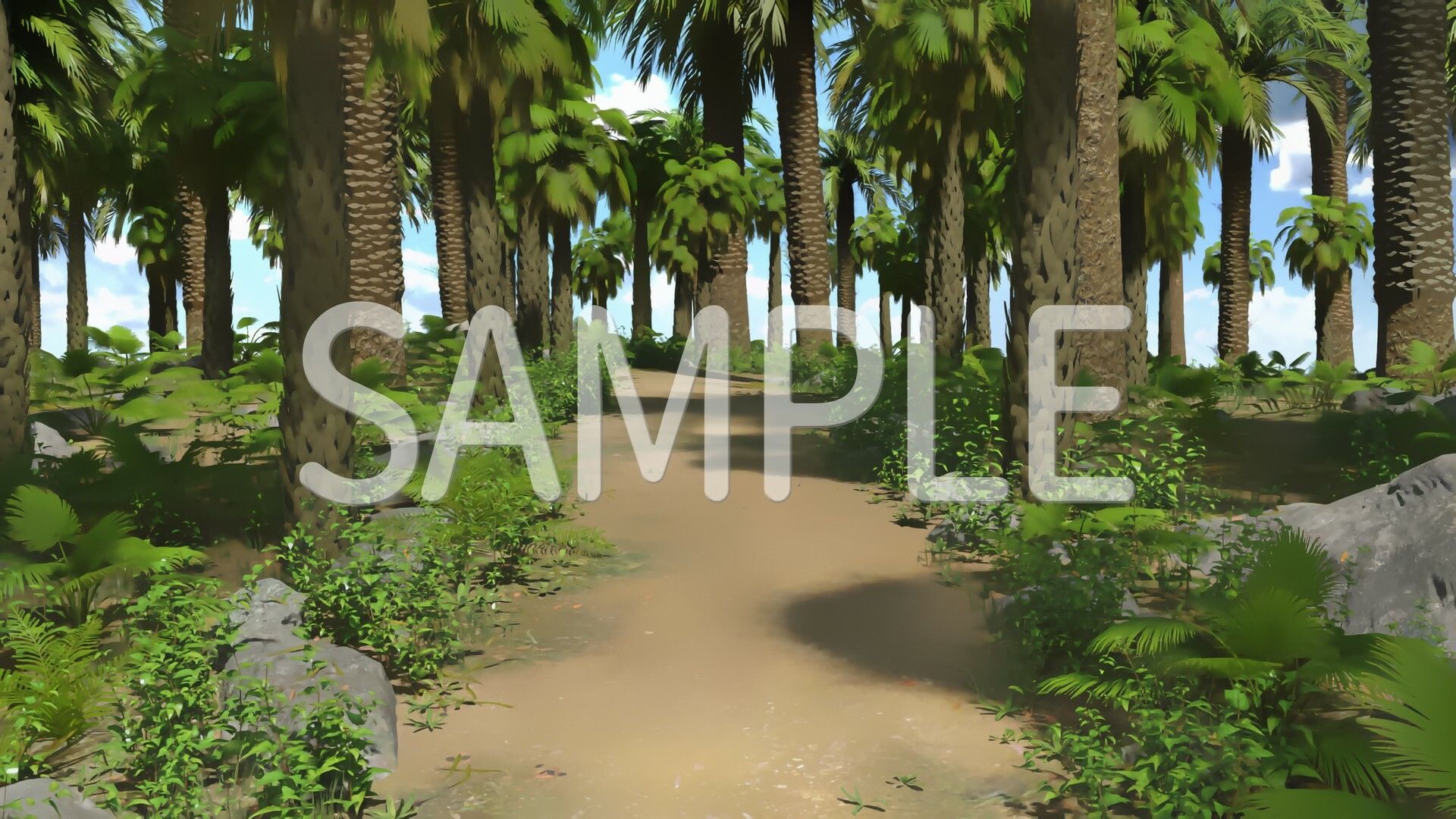 サンプル画像1:CG背景素材集 南国(すてら背景素材) [d_247969]